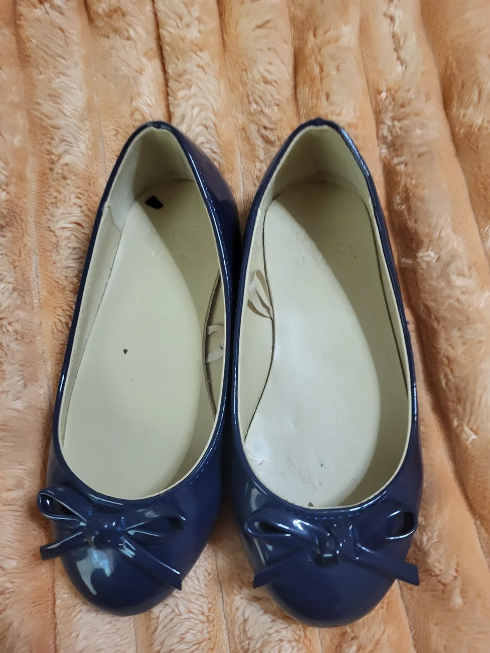 Janie and Jack Navy Patent Bow Ballet Flats
